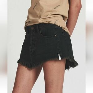 One Teaspoon Junkyard Black Distressed Mini Skirt Size 26 Inch Waist / Size 2